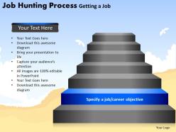 Job hunting process getting a job powerpoint slides and ppt templates db