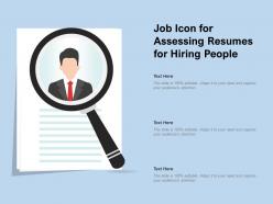 Job icon for assessing resumes for hiring people