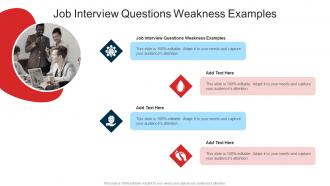 Job Interview Questions Weakness Examples In Powerpoint And Google Slides Cpb