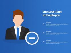 Job loss icon of employee