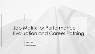 Job Matrix For Performance Evaluation And Career Pathing PPT Demonstration AT