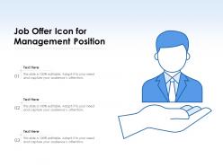 Job offer icon for management position