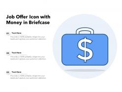 Job offer icon with money in briefcase
