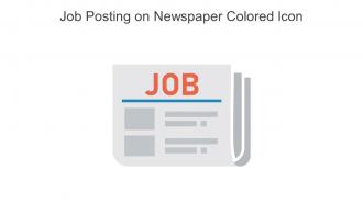 Job Posting On Newspaper Colored Icon In Powerpoint Pptx Png And Editable Eps Format