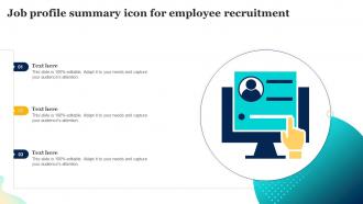 Job Profile Summary Icon For Employee Recruitment