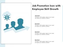 Job promotion icon with employee skill growth