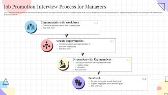 Job Promotion Interview Process For Managers