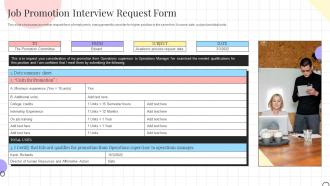 Job Promotion Interview Request Form