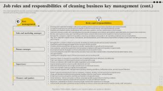 Job Roles And Responsibilities Of Cleaning Business Key Cleaning Concierge BP SS Visual Impactful