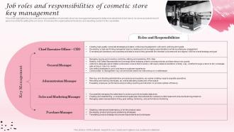 Job Roles And Responsibilities Of Cosmetic Industry Business Plan BP SS