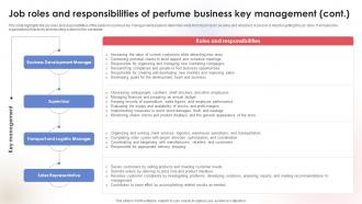 Job Roles And Responsibilities Of Fragrance Business Plan BP SS Ideas Captivating