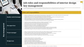 Job Roles And Responsibilities Of Interior Design Architecture Business Plan BP SS