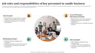 Job Roles And Responsibilities Of Key Personnel Candle Business Plan BP SS