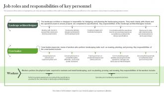 Job Roles And Responsibilities Of Key Personnel Landscaping Business Plan BP SS Multipurpose Idea