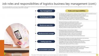 Job Roles And Responsibilities Of Logistics Warehousing And Logistics Business Plan BP SS Content Ready Impactful