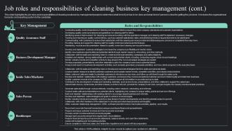 Job Roles And Responsibilities Of On Demand Cleaning Services Business Plan BP SS Captivating Appealing