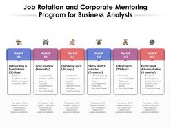 Job rotation and corporate mentoring program for business analysts