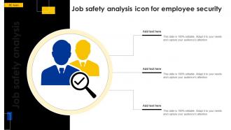 Job Safety Analysis Icon For Employee Security