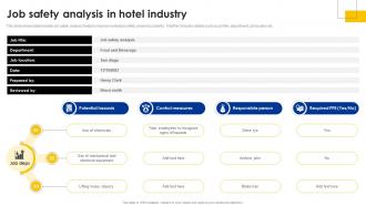 Job Safety Analysis In Hotel Industry