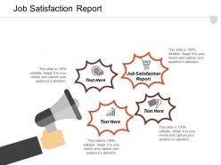 Job satisfaction report ppt powerpoint presentation infographic template guidelines cpb