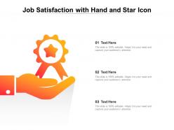 Job satisfaction with hand and star icon