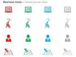 Job search laziness search report ppt icons graphics