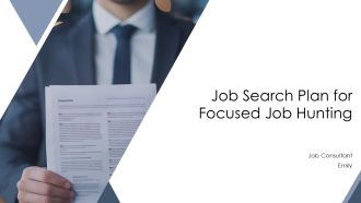 Job Search Plan For Focused Job Hunting PPT PowerPoint AT