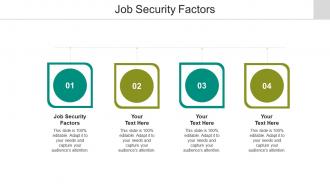 Job security factors ppt powerpoint presentation model graphics download cpb