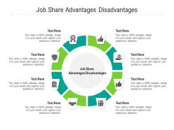Job share advantages disadvantages ppt powerpoint presentation model deck cpb