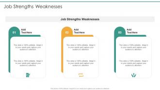 Job Strengths Weaknesses In Powerpoint And Google Slides Cpb