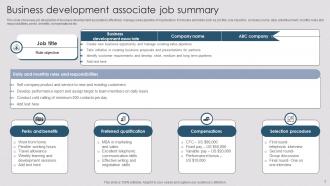 Job Summary Powerpoint PPT Template Bundles Impactful Captivating