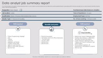 Job Summary Powerpoint PPT Template Bundles Downloadable Captivating