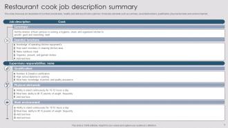 Job Summary Powerpoint PPT Template Bundles Compatible Captivating