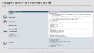 Job Summary Powerpoint PPT Template Bundles Professional Captivating