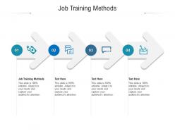 Job training methods ppt powerpoint presentation model introduction cpb
