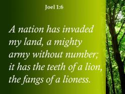 Joel 1 6 a nation has invaded my land powerpoint church sermon
