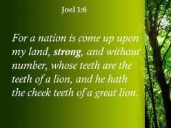 Joel 1 6 a nation has invaded my land powerpoint church sermon