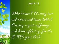 Joel 2 14 the lord your god powerpoint church sermon