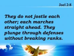 Joel 2 8 they plunge through defenses powerpoint church sermon