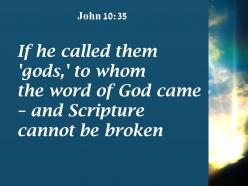 John 10 35 the word of god came powerpoint church sermon