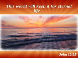 John 12 25 this world will keep powerpoint church sermon