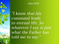 John 12 50 the father has told powerpoint church sermon