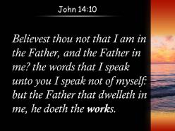 John 14 10 i do not speak on my powerpoint church sermon