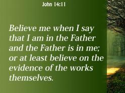 John 14 11 the evidence of the works powerpoint church sermon