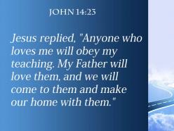 John 14 23 them and make our home powerpoint church sermon