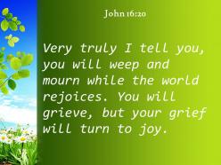 John 16 20 your grief will turn to joy powerpoint church sermon