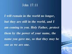 John 17 11 so that they may powerpoint church sermon