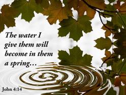 John 4 14 the water i give them will powerpoint church sermon