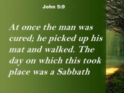 John 5 9 the day on which this took powerpoint church sermon