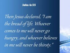 John 6 35 whoever believes in me will powerpoint church sermon